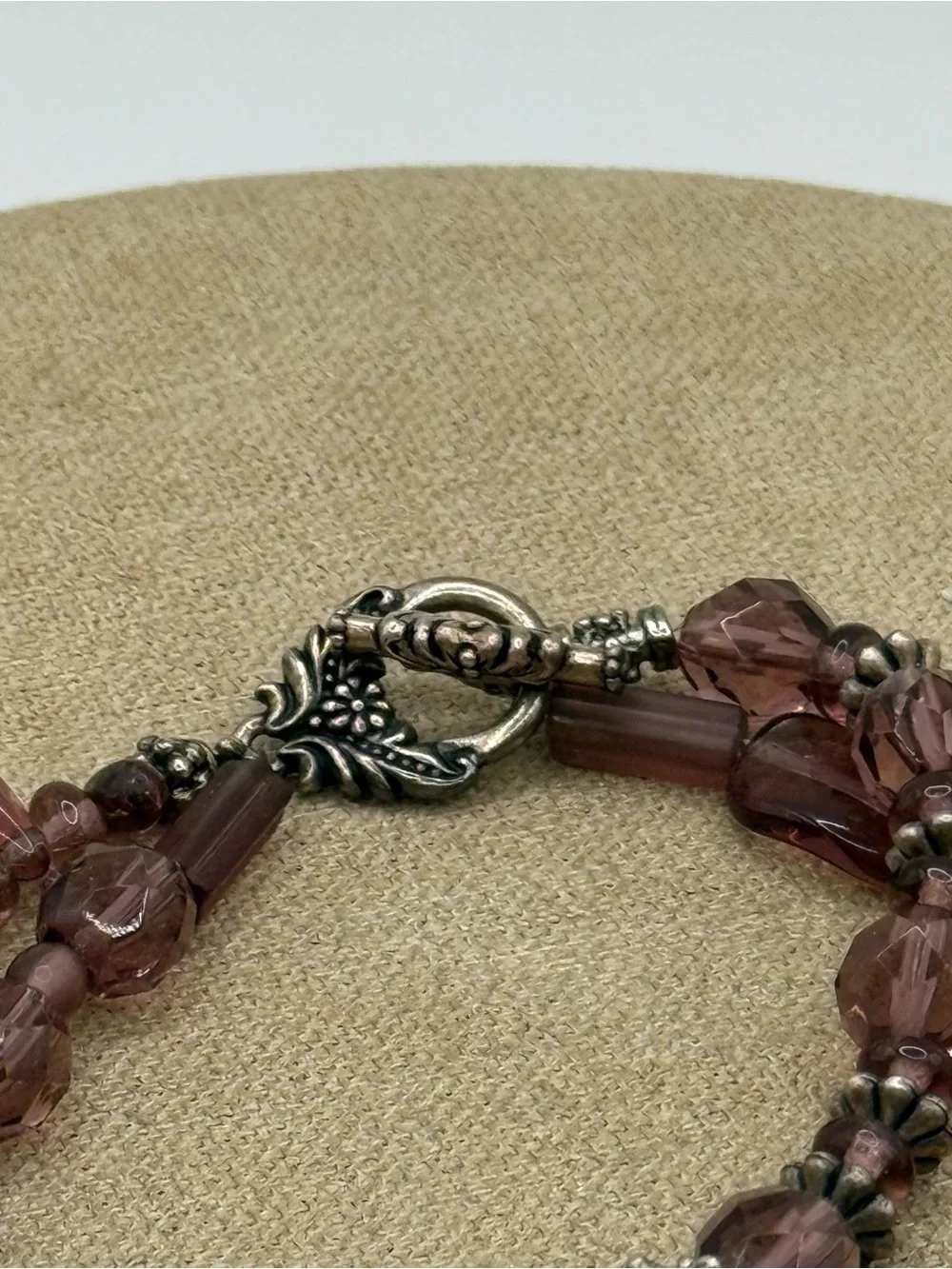 Handcrafted purple Glass Beaded Women's Bracelet